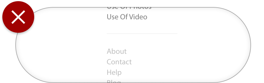 Example of light grey text on a white background